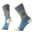 Smartwool Womens Everyday Popcorn Snowflake Pattern Crew Socks  -  Small / Serene Blue