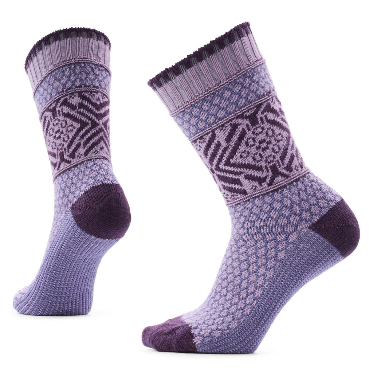 Smartwool Womens Everyday Cozy Popcorn Snowflake Crew Socks