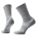 Smartwool Womens Run Cold Weather Crew Socks  -  Small / Light Gray/White