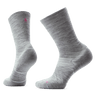 Smartwool Womens Run Cold Weather Targeted Cushion Crew Socks  -  Small / Light Gray/White