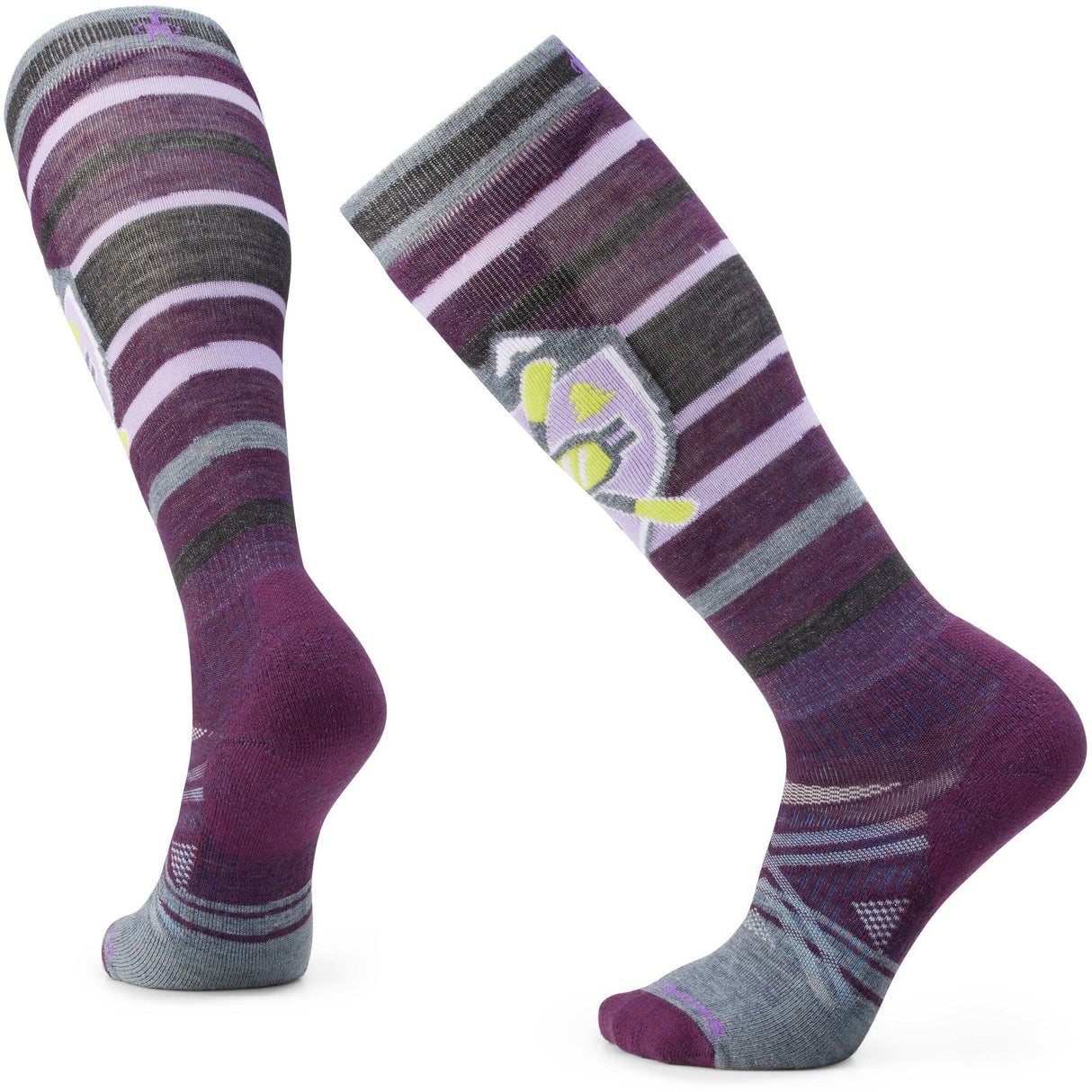 Smartwool Ski Full Cushion Alpine Edge Socks  -  Medium / Purple Iris