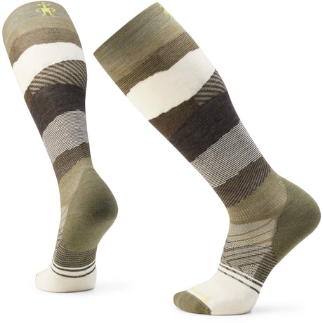Smartwool Ski Targeted Cushion Pattern Over the Calf Socks  -  Large / Winter Moss/Natural
