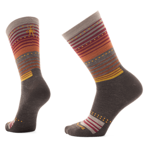 Smartwool Everyday Stitch Stripe Crew Socks  -  Small / Chestnut
