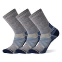 Smartwool Hike Full Cushion Crew 3-Pack Socks  -  Medium / Light Gray