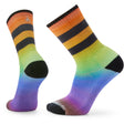 Smartwool Athletic Pride Rainbow Print Crew Socks  -  Small / Multi Color