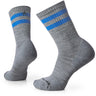 Smartwool Athletic Stripe Crew Socks  -  Medium / Light Gray