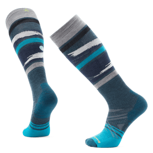 Smartwool Ski Full Cushion Midnight Ski Pattern Over-the-Calf Socks  -  Medium / Twilight Blue