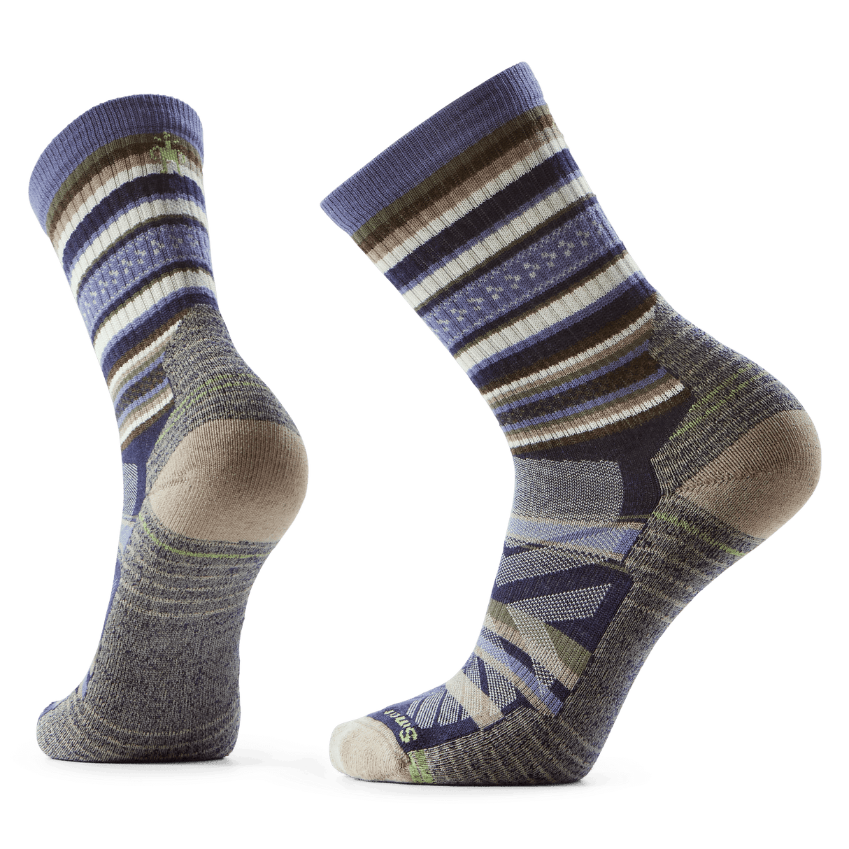 Smartwool Hike Light Cushion Panorama Crew Socks  -  Medium / Nightfall Blue