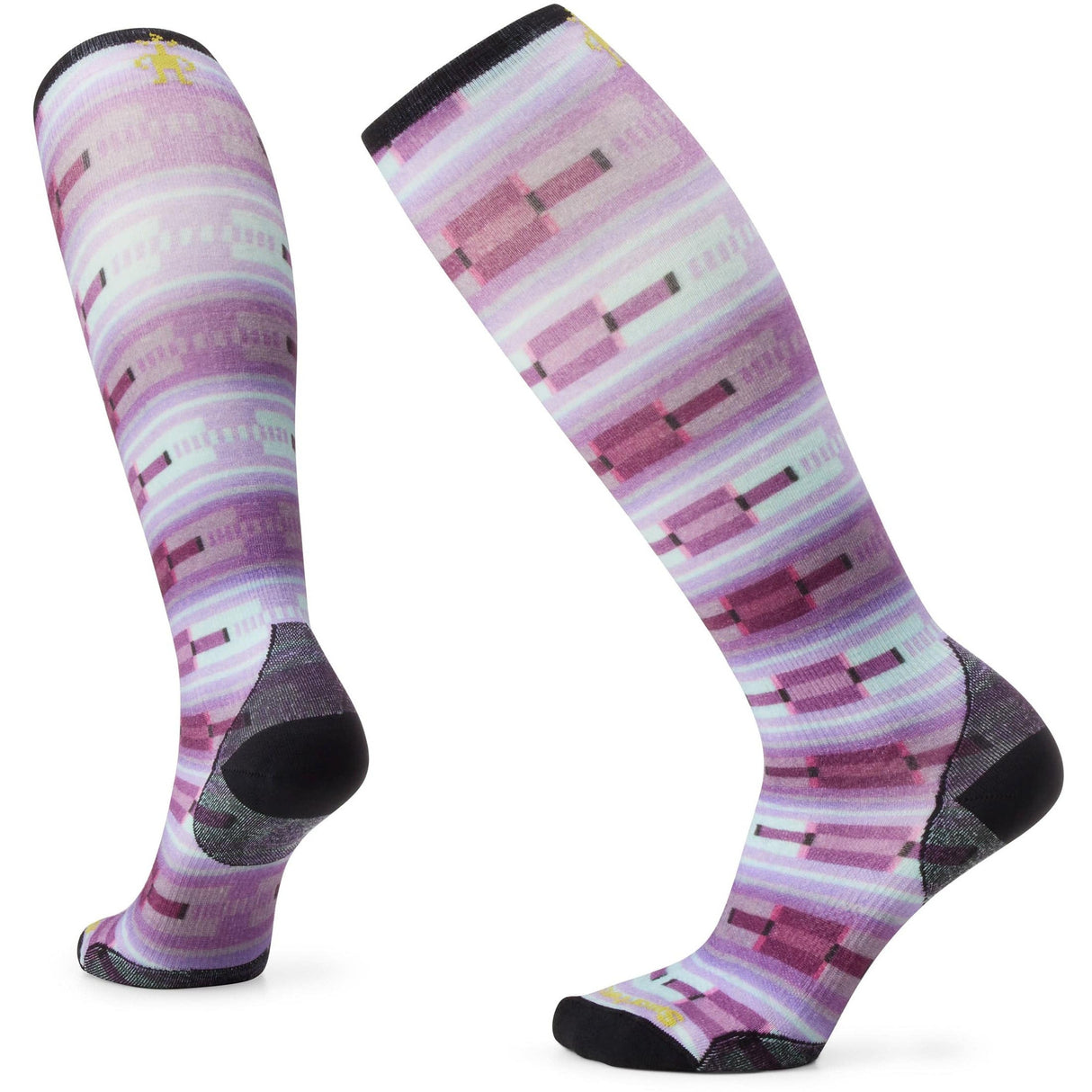 Smartwool Womens Ski Zero Cushion Flirt with Me Print OTC Socks  -  Small / Purple Iris