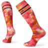 Smartwool Womens Ski Full Cushion Tie Dye Print OTC Socks  -  Small / Power Pink