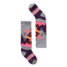 Smartwool Kids Wintersport Full Cushion Mountain Moose Pattern Knee-High Socks  -  Medium / Light Gray/Pink