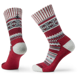 Smartwool Everyday Snowed In Sweater Crew Socks  -  Small / Tibetan Red