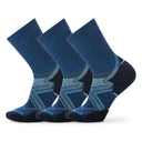 Smartwool Run Cold Weather Targeted Cushion Crew 3-Pack Socks  -  Medium / Alpine Blue