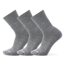 Smartwool Everyday Solid Rib Crew 3-Pack Socks  -  Small / Medium Gray