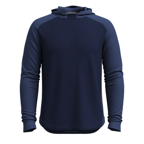 Smartwool Mens Active Mesh Hoodie  -  Small / Nightfall Blue/Deep Navy