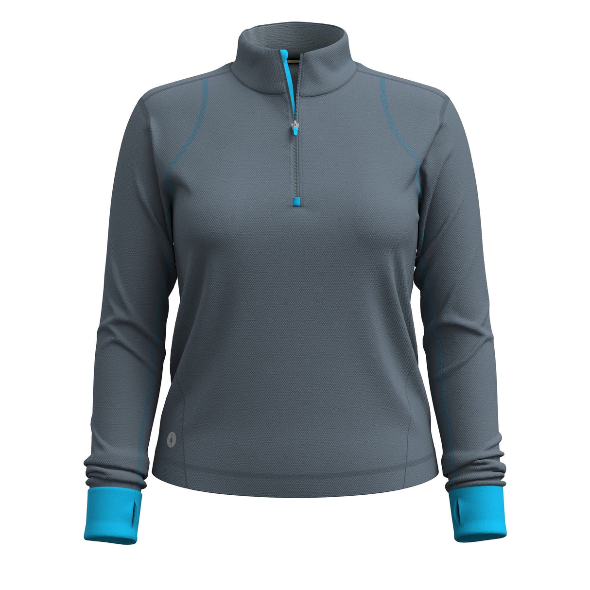 Smartwool Womens Active Uptempo 1/4 Zip  -  Small / Pewter Blue