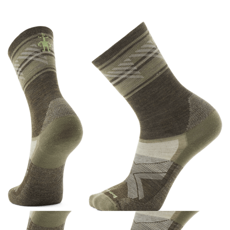 Smartwool Mens Bike Cold Weather Targeted Cushion Crew Socks  -  Medium / Military Olive