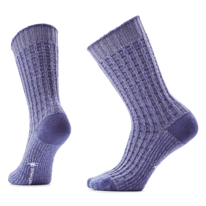 Smartwool Everyday Cozy Waffle Press Crew Socks  -  Small / Chalk Violet