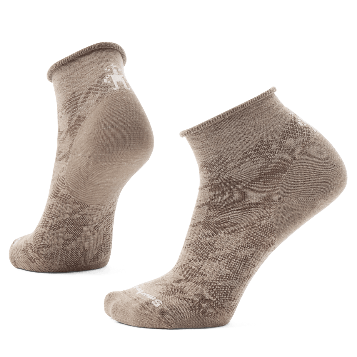 Smartwool Womens Everyday Hounds Tooth Ankle Socks  -  Medium / Fossil
