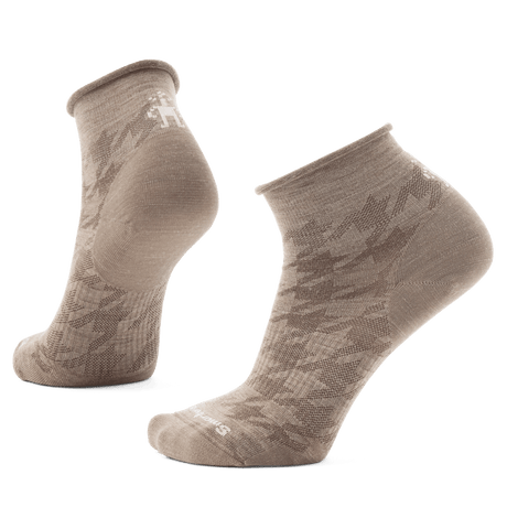 Smartwool Womens Everyday Hounds Tooth Ankle Socks  -  Medium / Fossil
