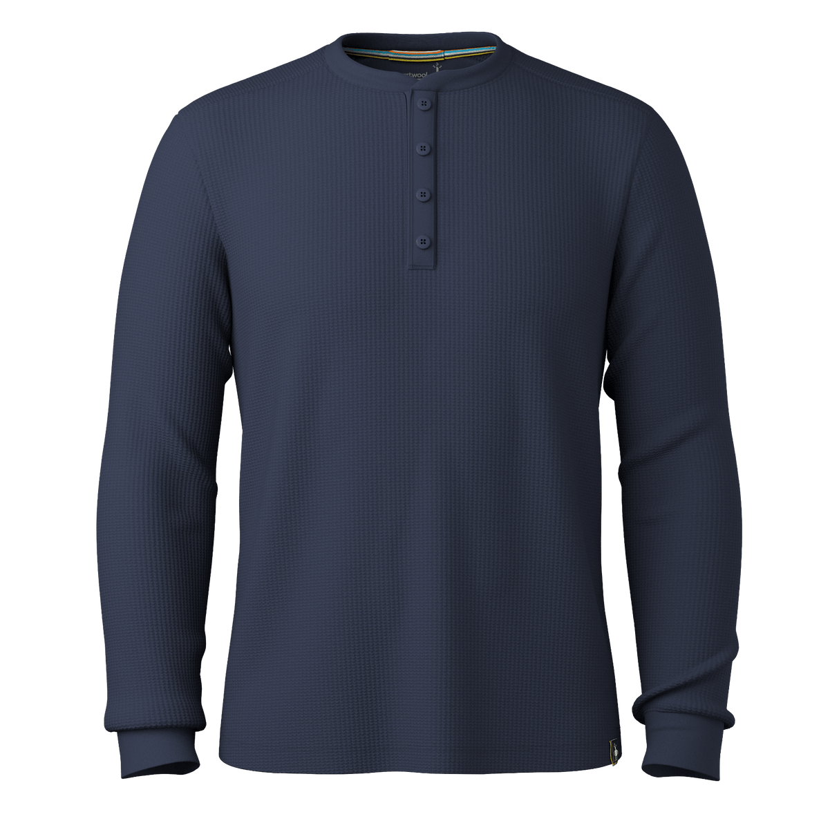 Smartwool Mens Waffle Long Sleeve Henley  -  Small / Deep Navy