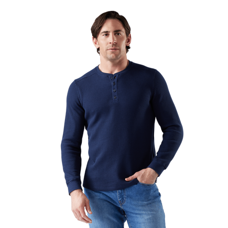 Smartwool Mens Waffle Long Sleeve Henley - Clearance  - 