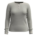 Smartwool Womens Waffle Long Sleeve Henley - Clearance  -  X-Small / Ash Heather