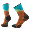 Smartwool Womens Hike Targeted Cushion Mountain Prism Print Crew Socks  -  Small / Orange Rust