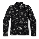 Smartwool Kids Classic Thermal Merino Base Layer 1/4 Zip  -  XX-Small / Black Ski Day