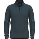 Smartwool Mens Intraknit Thermal Max Merino Base Layer 1/4 Zip - Clearance  -  Medium / Deep Navy