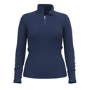 Smartwool Womens Classic Thermal Merino Base Layer 1/4 Zip  -  X-Small / Deep Navy