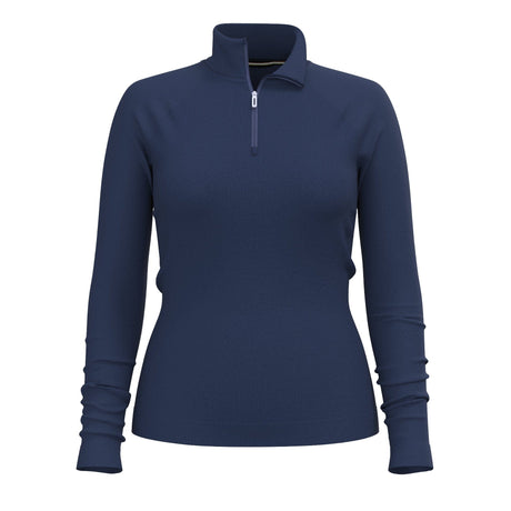 Smartwool Womens Classic Thermal Merino Base Layer 1/4 Zip  -  X-Small / Deep Navy