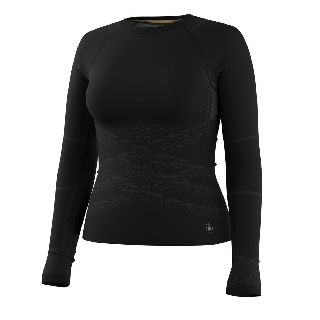 Smartwool Womens Intraknit All-Season Merino Base Layer Crew  -  X-Small / Black