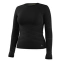 Smartwool Womens Intraknit All-Season Merino Base Layer Crew  -  X-Small / Black