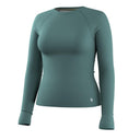 Smartwool Womens Intraknit All-Season Merino Base Layer Crew  -  Small / Dusty Teal