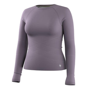 Smartwool Womens Intraknit All-Season Merino Base Layer Crew  -  Small / Purple Storm