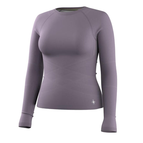 Smartwool Womens Intraknit All-Season Merino Base Layer Crew  -  Small / Purple Storm