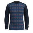 Smartwool Mens Classic Thermal Merino Base Layer Crew - Clearance  -  Small / Deep Navy Paths Crossed
