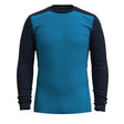 Smartwool Mens Classic Thermal Merino Base Layer Crew - Clearance  -  Small / Nival Blue/Deep Navy