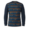 Smartwool Mens Classic Thermal Merino Base Layer Crew  -  Small / Deep Navy Geo Peaks