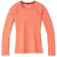Smartwool Womens Classic Thermal Merino Base Layer Crew - Clearance  -  X-Small / Sunset Coral Heather