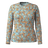 Smartwool Womens Classic Thermal Merino Base Layer Crew  -  X-Small / Pacific Blue Floral