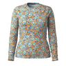 Smartwool Womens Classic Thermal Merino Base Layer Crew  -  X-Small / Pacific Blue Floral