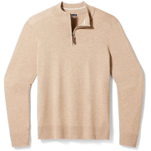 Smartwool Mens Sparwood Half Zip Sweater  -  Medium / Toasted Coconut Heather