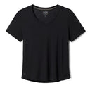 Smartwool Womens Active Ultralite V-Neck Short Sleeve Tee  -  Small / Black