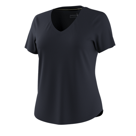 Smartwool Womens Active Ultralite V-Neck Short Sleeve Tee  -  Small / Deep Navy