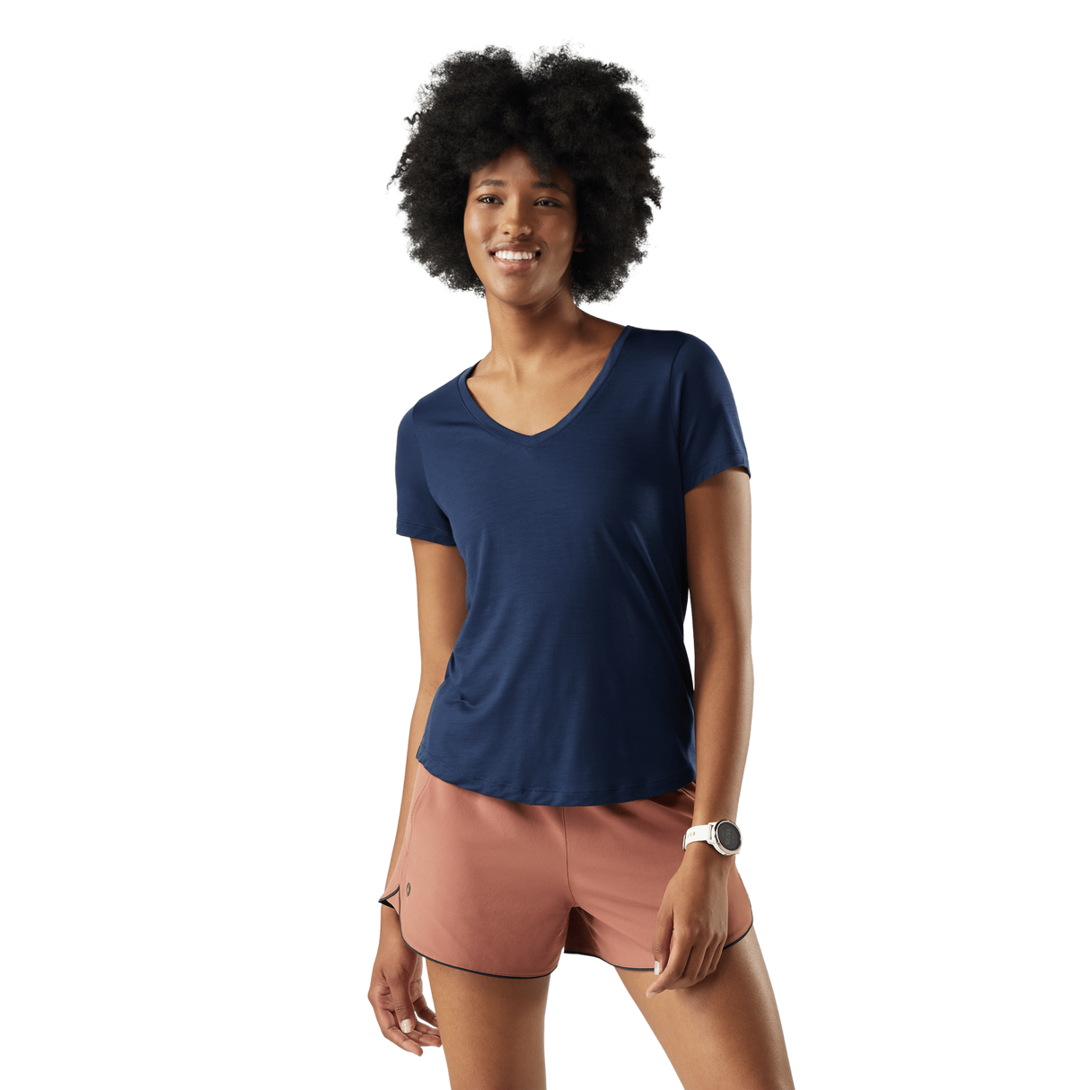 Smartwool Womens Active Ultralite V-Neck Short Sleeve Tee  - 