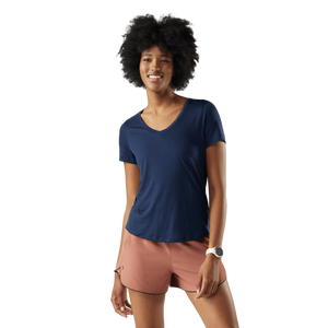 Smartwool Womens Active Ultralite V-Neck Short Sleeve Tee  - 