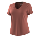Smartwool Womens Active Ultralite V-Neck Short Sleeve Tee  -  Small / Burnt Sienna