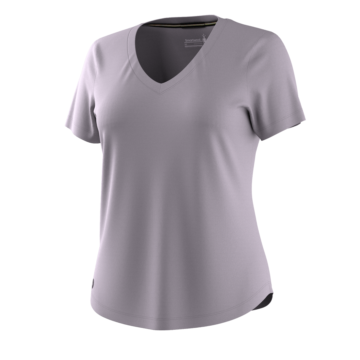 Smartwool Womens Active Ultralite V-Neck Short Sleeve Tee  -  Small / Purple Storm